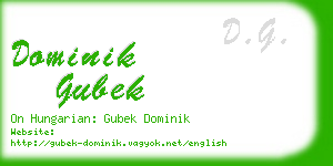 dominik gubek business card